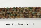 CAA5363 15.5 inches 8*12mm twisted rice agate gemstone beads