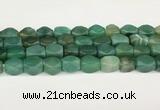 CAA5376 15.5 inches 10*12mm - 11*16mm faceted nuggets agate beads