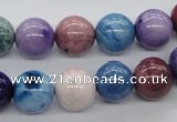 CAA54 15.5 inches 12mm round dyed white agate gemstone beads