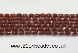 CAA5460 15.5 inches 8*12mm faceted rice agate beads