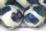 CAA5937 8mm, 10mm & 12mm faceted round AB-color tibetan agate beads
