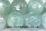 CAA6002 15 inches 10mm faceted round AB-color line agate beads