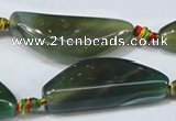 CAA665 15.5 inches 18*43mm curved moon agate gemstone beads