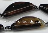 CAA668 15.5 inches 18*43mm curved moon agate gemstone beads