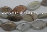 CAA771 15.5 inches 10*16mm marquise New Brazilian agate beads