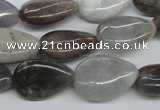 CAA777 15.5 inches 13*18mm flat teardrop New Brazilian agate beads