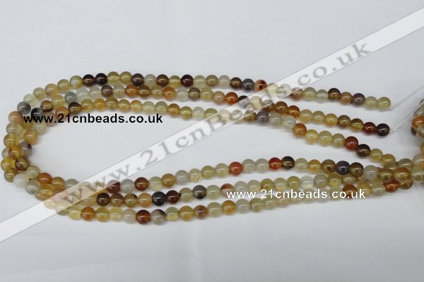 CAA890 15.5 inches 6mm round agate gemstone beads wholesale