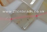 CAA919 15.5 inches 24*24mm faceted diamond agate gemstone beads