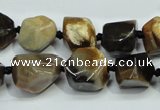 CAA977 8*10mm � 18*20mm nuggets natural fossil wood agate beads
