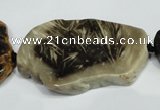 CAA981 35*45mm � 45*68mm nuggets natural fossil wood agate beads