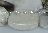 CAB107 15.5 inches 25*35mm flat drum natural brazil agate beads
