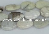 CAB108 15.5 inches 12*17mm flat teardrop natural brazil agate beads