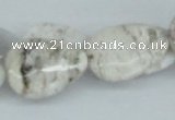 CAB109 15.5 inches 18*25mm flat teardrop natural brazil agate beads