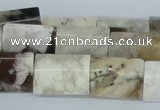 CAB115 15.5 inches 15*20mm flat column natural brazil agate beads