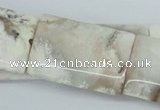 CAB117 15.5 inches 25*35mm flat column natural brazil agate beads