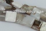CAB118 15.5 inches 12*12mm square natural brazil agate gemstone beads