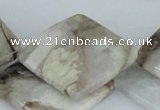 CAB124 15.5 inches 30*30mm diamond natural brazil agate beads