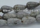 CAB144 15.5 inches 10*18mm teardrop bamboo leaf agate beads
