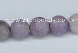 CAB182 15.5 inches 12mm faceted round purple crazy lace agate beads