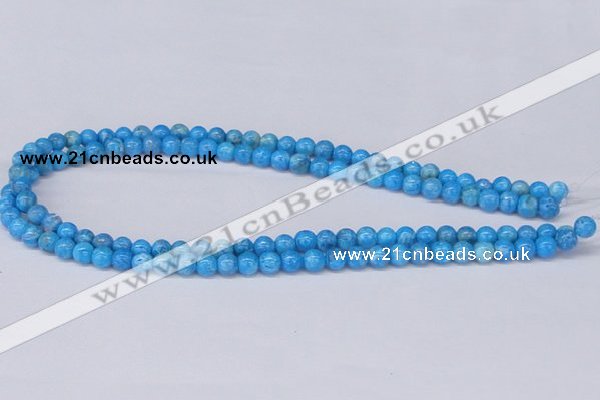 CAB220 15.5 inches 6mm round blue crazy lace agate beads