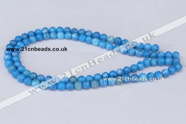 CAB221 15.5 inches 8mm round blue crazy lace agate beads