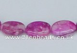 CAB294 15.5 inches 12*16mm oval fuchsia crazy lace agate beads