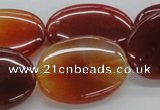 CAB497 15.5 inches 22*30mm oval red agate gemstone beads wholesale