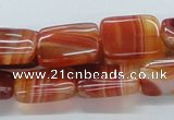 CAB506 15.5 inches 13*18mm rectangle red agate beads wholesale