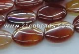 CAB528 15.5 inches 15*20mm oval AB-color red agate beads wholesale