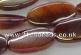 CAB530 15.5 inches 16*30mm oval AB-color red agate beads wholesale