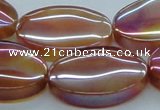 CAB531 15.5 inches 22*30mm oval AB-color red agate beads wholesale