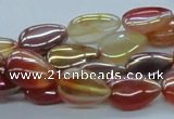 CAB533 15.5 inches 10*15mm flat teardrop AB-color red agate beads