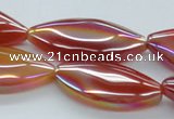 CAB536 15.5 inches 16*35mm marquise AB-color red agate beads
