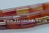 CAB549 15.5 inches 8*16mm cylinder AB-color red agate beads