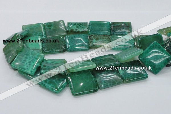CAB60 15.5 inches 30*30mm square peafowl agate gemstone beads