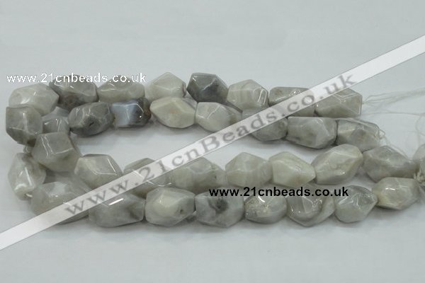 CAB905 15.5 inches 16*25mm nugget natural crazy agate beads wholesale