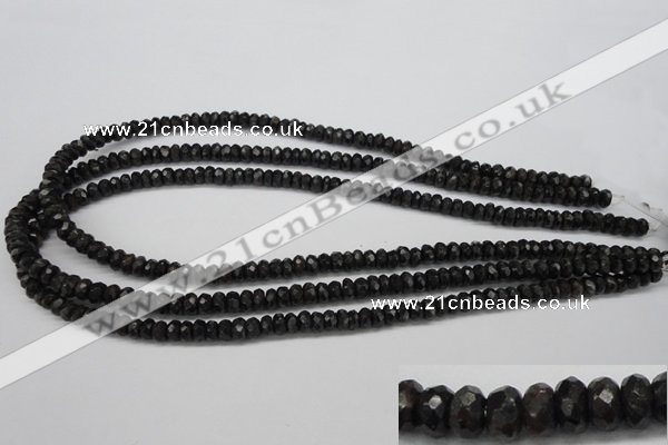CAE31 15.5 inches 4*6mm faceted rondelle astrophyllite beads wholesale