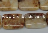 CAG1098 15.5 inches 18*25mm rectangle Morocco agate beads wholesale
