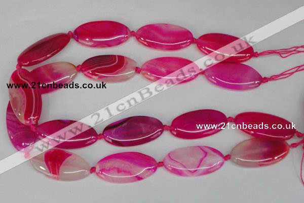 CAG1182 15.5 inches 19*38mm marquise line agate gemstone beads