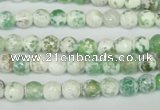 CAG1501 15.5 inches 6mm faceted round fire crackle agate beads