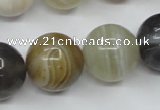 CAG1827 15.5 inches 18mm round Chinese botswana agate beads