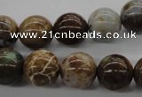 CAG1918 15.5 inches 12mm round green magic agate beads wholesale