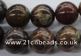 CAG1919 15.5 inches 14mm round green magic agate beads wholesale