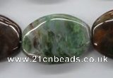 CAG1942 15.5 inches 22*30mm oval green magic agate beads
