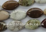 CAG1945 15.5 inches 12*20mm marquise green magic agate beads