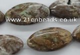 CAG1946 15.5 inches 15*30mm marquise green magic agate beads