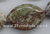 CAG1948 15.5 inches 25*40mm marquise green magic agate beads