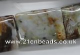 CAG1982 15.5 inches 22*30mm rectangle green magic agate beads