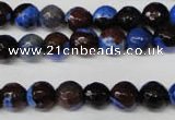 CAG2232 15.5 inches 8mm faceted round fire crackle agate beads