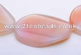 CAG272 30*40mm twisted oval agate stone beads Wholesale
